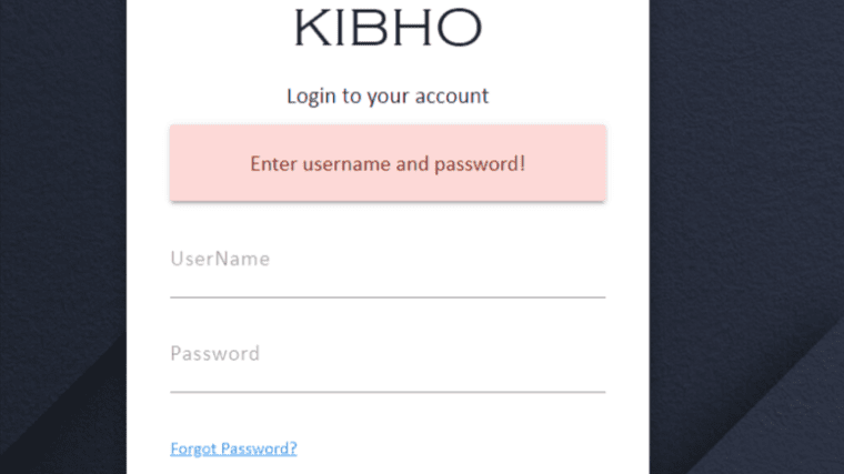 Kibho Login