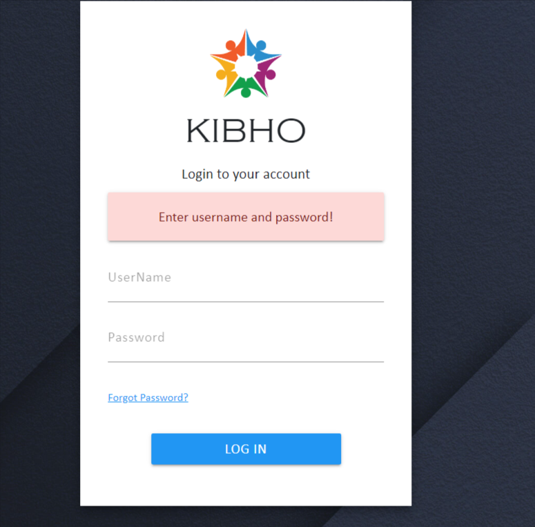 Kibho Login